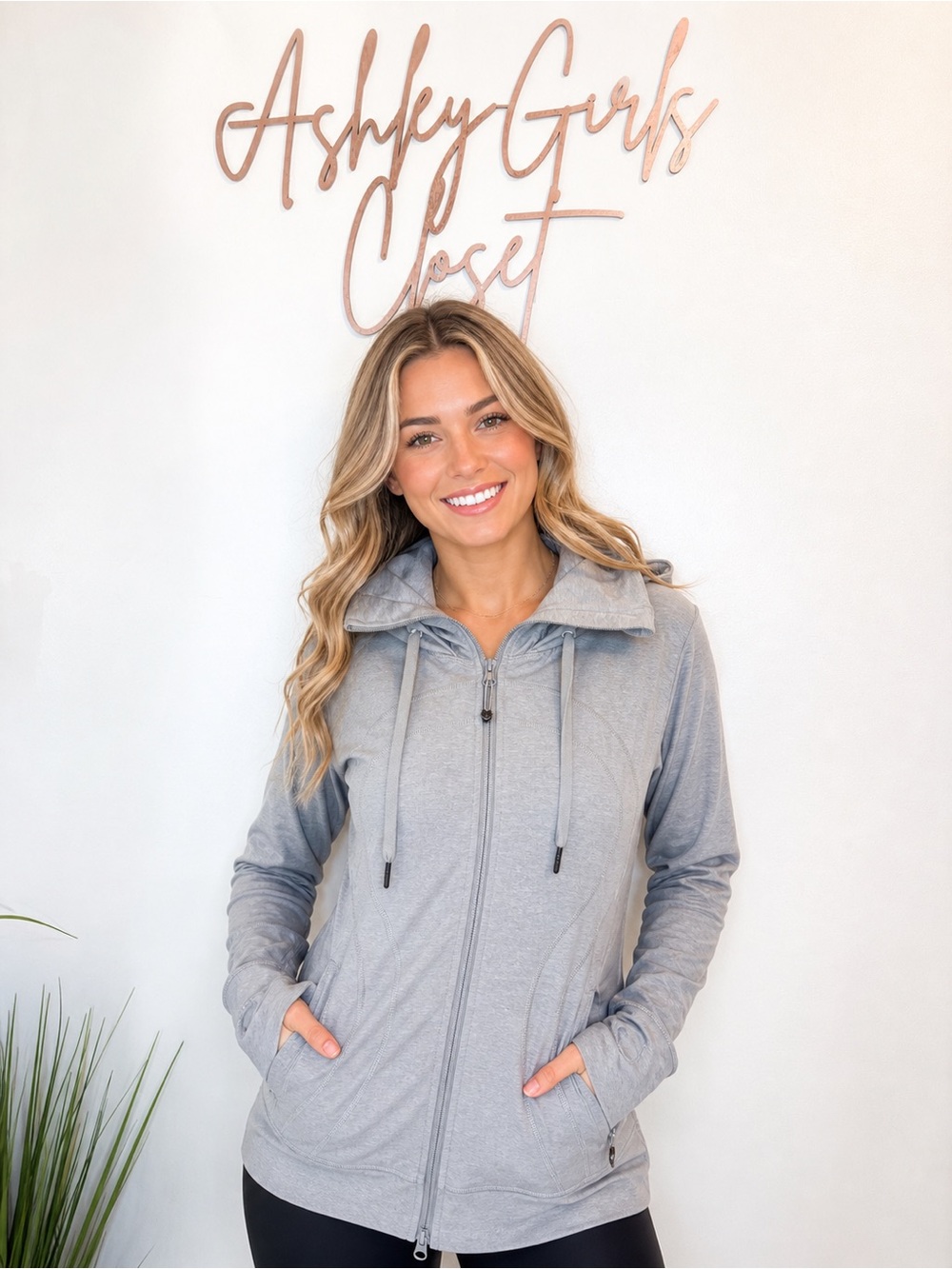Lululemon Gray Zip-Up Hooded Jacket | Lightweight Athletic Hoodie